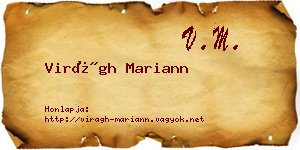 Virágh Mariann névjegykártya